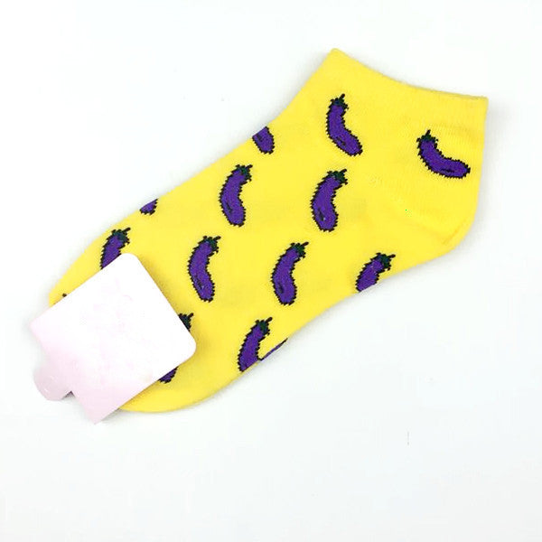 New Cute fruit color love candy color cotton sock summer style women's socks  women's thin sock slippers